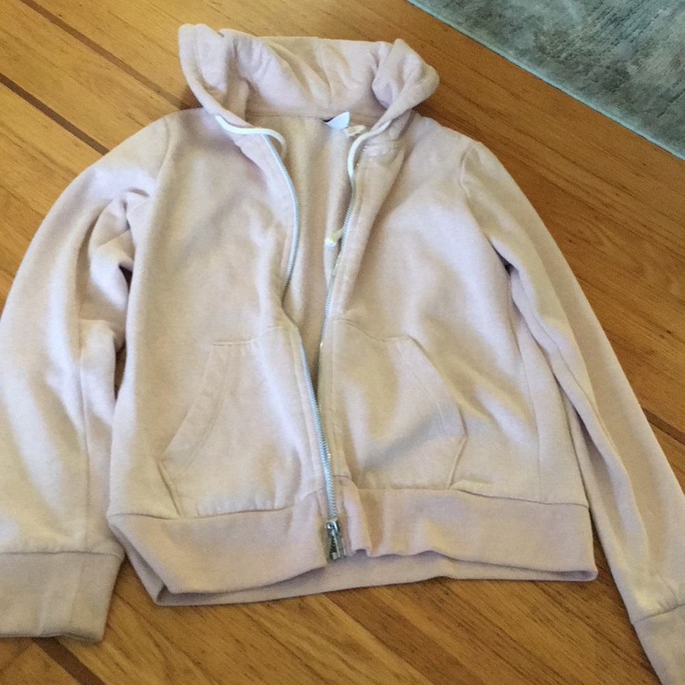 BLUSH PINK ZIP UP HOODIE